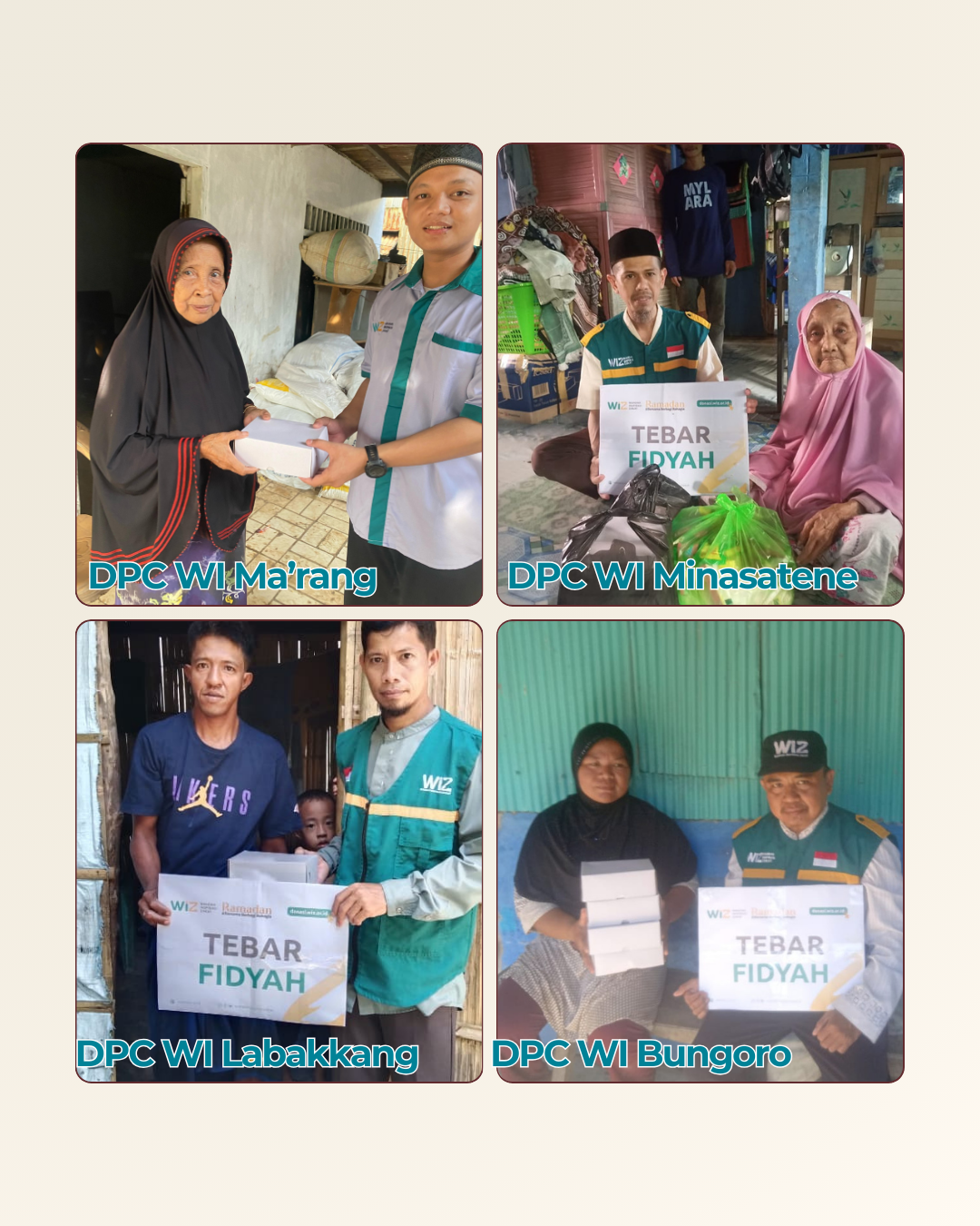 Tebar Fidyah Wahdah Inspirasi Zakat Daerah (WIZDA) Gerai Pangkep
