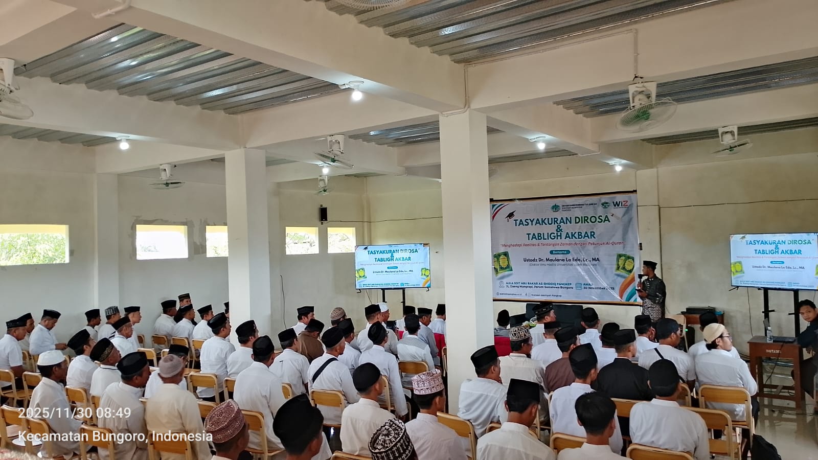 DPD Wahdah Islamiyah Kabupaten Pangkep menggelar Tasyakuran Dirosa yang dirangkaikan dengan Tabligh Akbar Pertama Tahun 2025